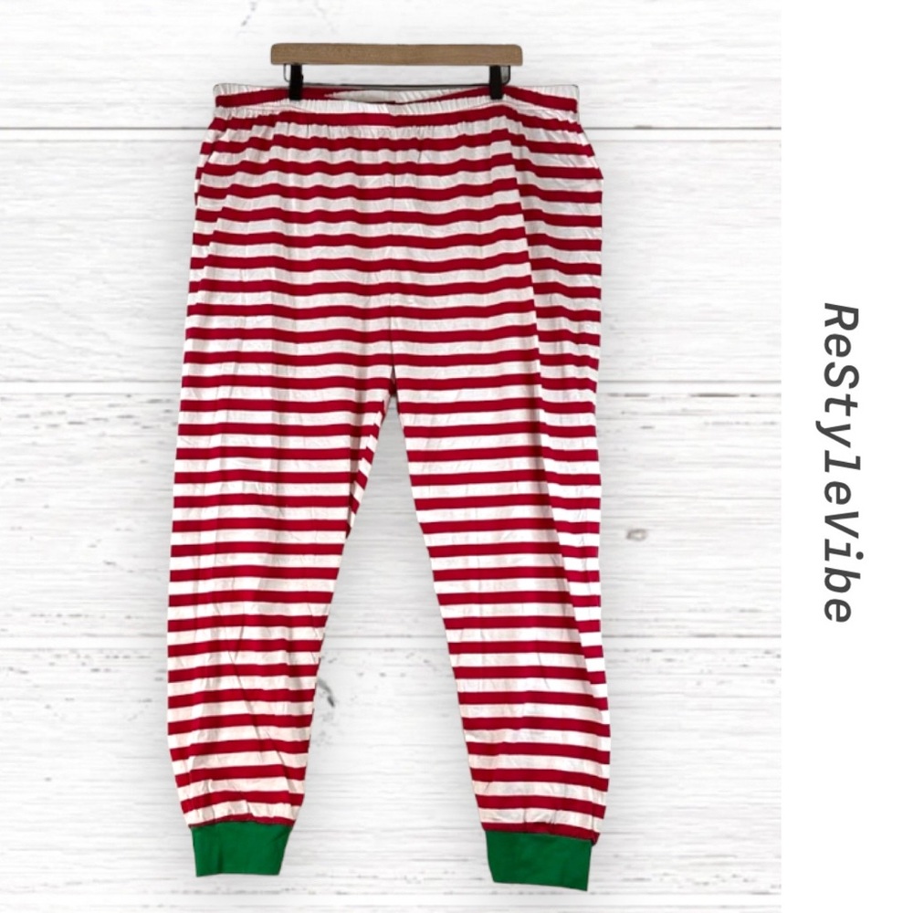THE CHILDREN’S PLACE Men’s Adult Size XXL Pants Christmas Joggers Striped